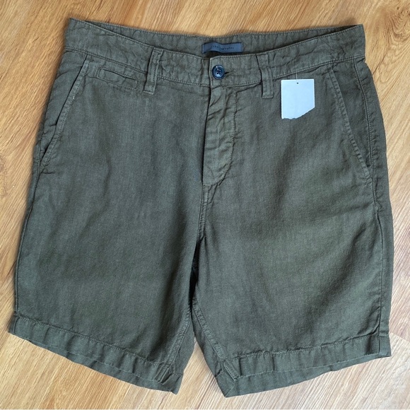 John Varvatos Men's Johnny Flat Front Shorts Olive Green Size 30 - Picture 4 of 9